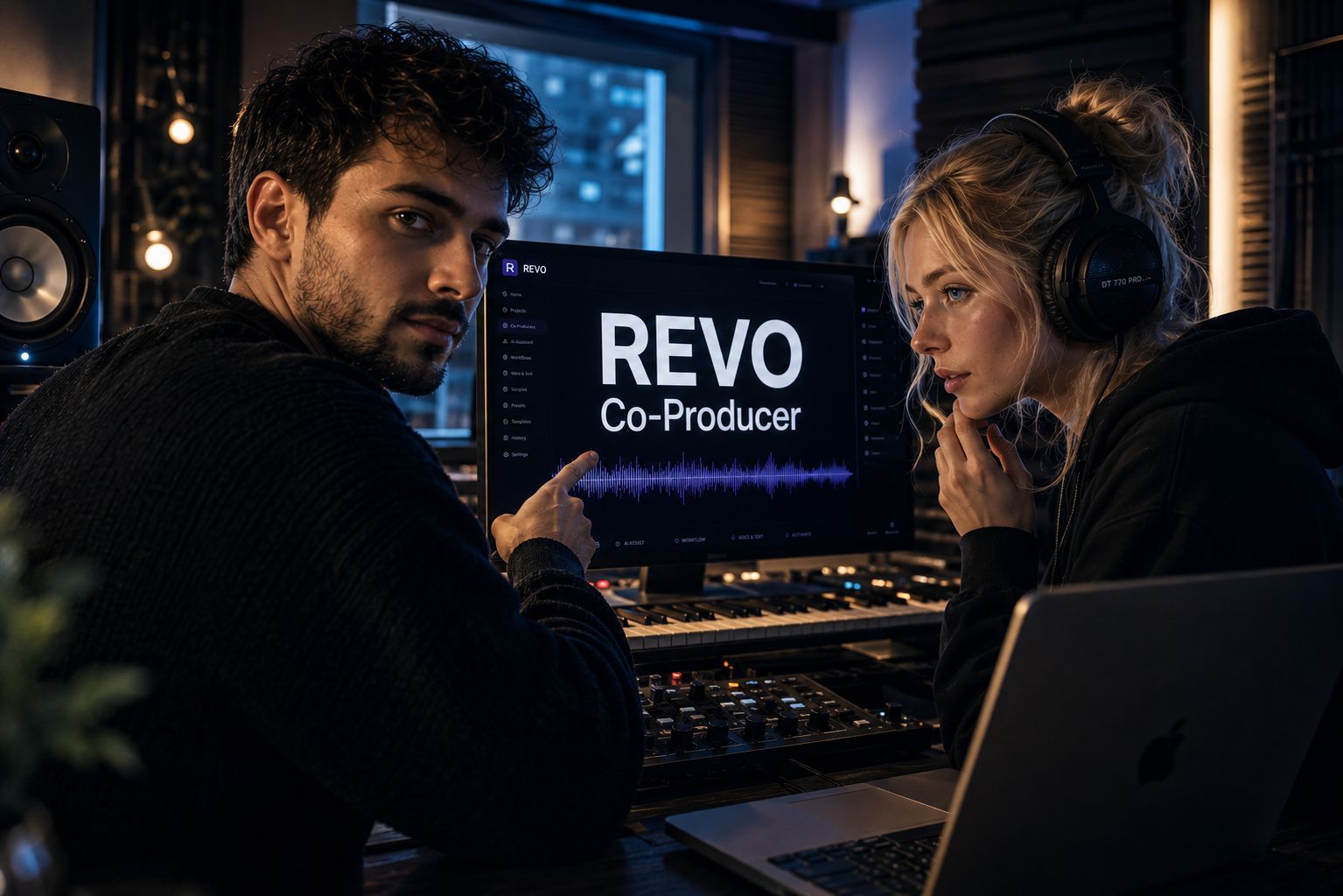 Revocalize Co-Producer running alongside Logic Pro